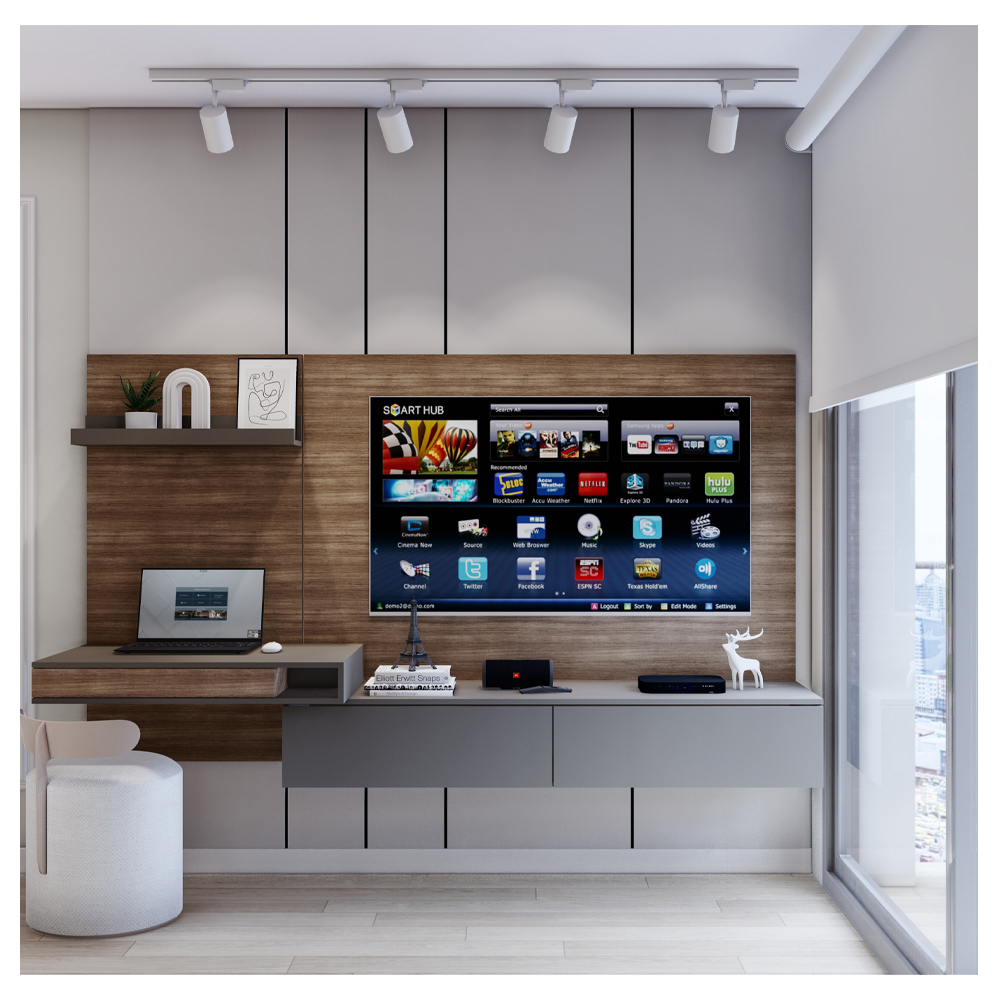 Cómo elegir el mueble de TV según las pulgadas de tu televisor T04A